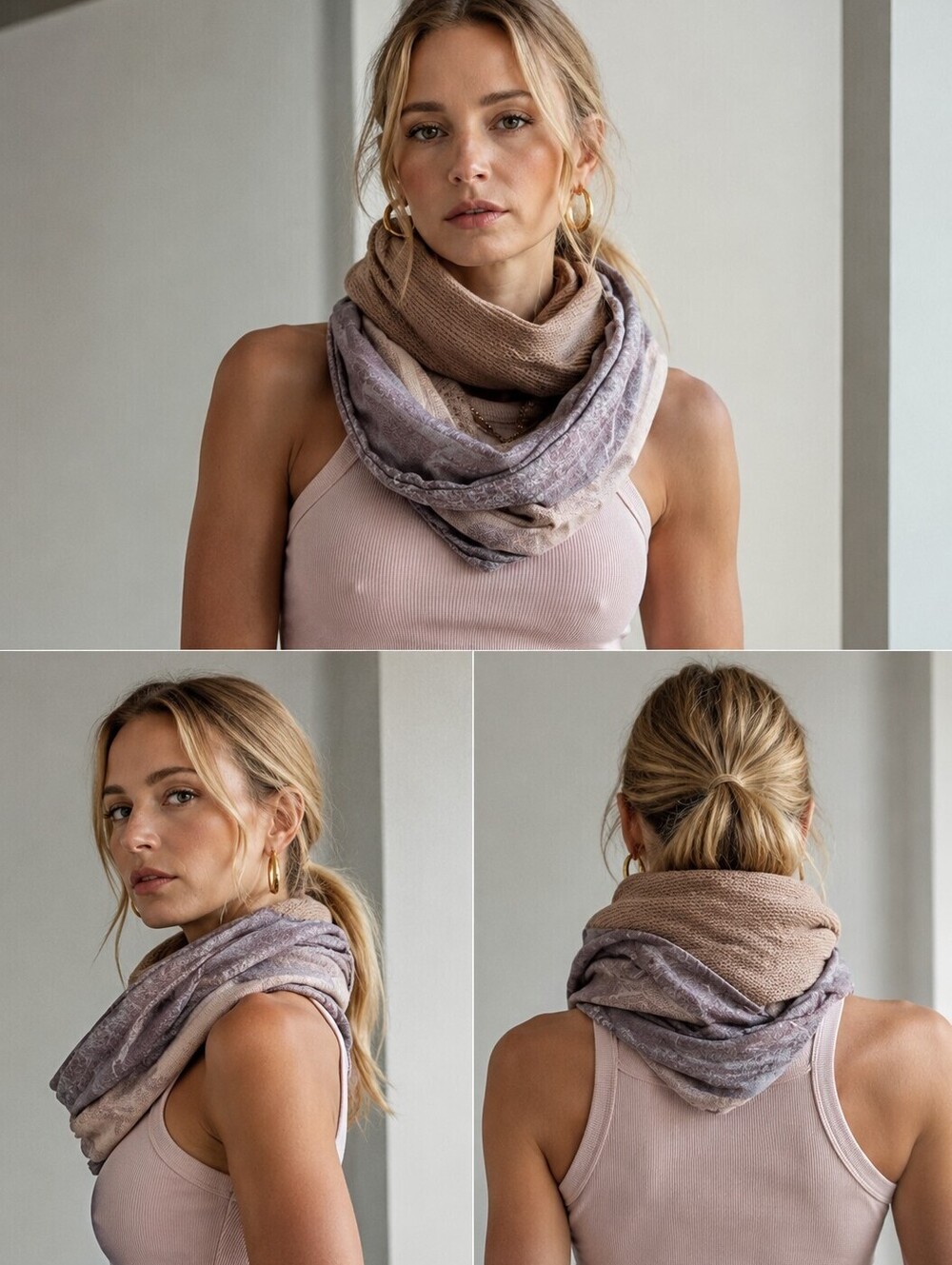 RED Saks Fifth Avenue Paisley Jacquard Knit Infinity Scarf